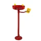 Floor-mounted Emergency Eye Wash, Glossy Epoxy Coated Surface SS304 EW-F1 Scitek Global